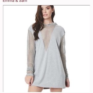 FREE! Sexy LF EMMA & SAM mesh hoodie t shirt dress